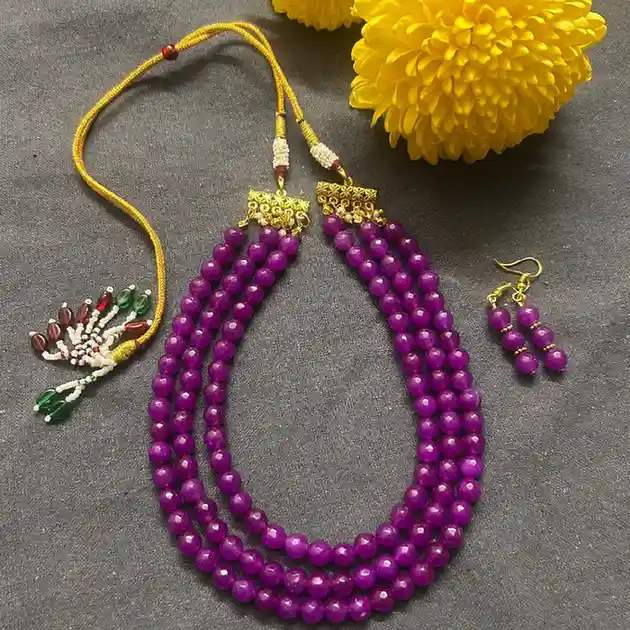 three layer onyx neckpiece set of Itsy Bitsy Kolkata